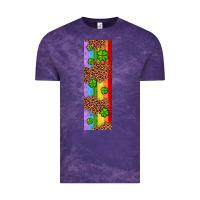 Cloud Purple St. Patrick's Day Western Shamrock Leopard Rainbow Vintage Tee - Artiststas