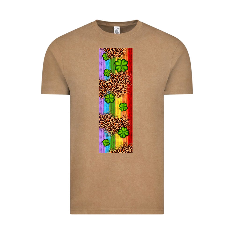 St. Patrick's Day Western Shamrock Leopard Rainbow Vintage Tee by Artiststas | Teevron