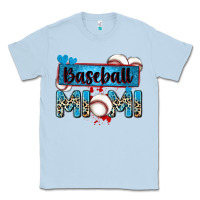 Dusty Blue baseball mimi with leopard Classic Tee - Zillion Design Studio