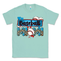 Seafoam baseball mimi with leopard Classic Tee - Zillion Design Studio