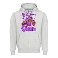 Dove Grey fight like a queen lupus awareness afro girl sneak Zipper Hoodie - RanaPortraitStore