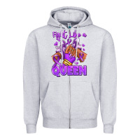 Heather Grey fight like a queen lupus awareness afro girl sneak Zipper Hoodie - RanaPortraitStore