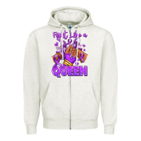 Oatmeal Heather fight like a queen lupus awareness afro girl sneak Zipper Hoodie - RanaPortraitStore