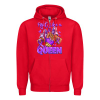 Red fight like a queen lupus awareness afro girl sneak Zipper Hoodie - RanaPortraitStore