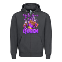 Fight Like A Queen Lupus Awareness Afro Girl Sneak Zipper Hoodie | Teevron