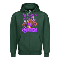 Sports Green fight like a queen lupus awareness afro girl sneak Zipper Hoodie - RanaPortraitStore