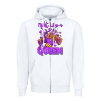 White fight like a queen lupus awareness afro girl sneak Zipper Hoodie - RanaPortraitStore
