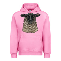 Fuchsia Pink Suffolk Sheep Head Urban Hoodie - LillyAllenDesigns