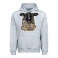 Heather Grey Suffolk Sheep Head Urban Hoodie - LillyAllenDesigns