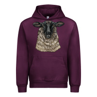 Mauve Wine Suffolk Sheep Head Urban Hoodie - LillyAllenDesigns