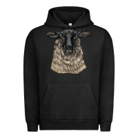 Pigment Black Suffolk Sheep Head Urban Hoodie - LillyAllenDesigns