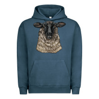 Pigment Midnight Navy Suffolk Sheep Head Urban Hoodie - LillyAllenDesigns