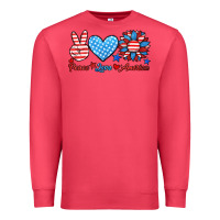 Cardinal peace love america Premium Sweatshirt - HRA Design Shop