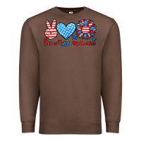 Chestnut peace love america Premium Sweatshirt - HRA Design Shop