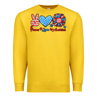 Lemon peace love america Premium Sweatshirt - HRA Design Shop