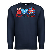 Navy peace love america Premium Sweatshirt - HRA Design Shop