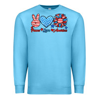 Peace Love America Premium Sweatshirt | Teevron