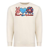 Sandshell peace love america Premium Sweatshirt - HRA Design Shop