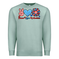 Seafoam peace love america Premium Sweatshirt - HRA Design Shop