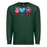 Sports Green peace love america Premium Sweatshirt - HRA Design Shop