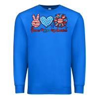 True Royal peace love america Premium Sweatshirt - HRA Design Shop