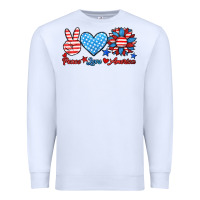 White peace love america Premium Sweatshirt - HRA Design Shop
