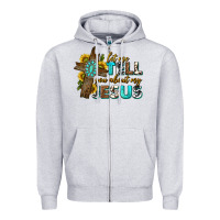 Heather Grey let me tell you about my jesus western Zipper Hoodie - texasbilliewilder