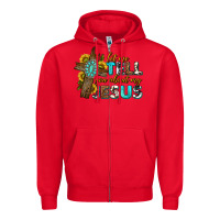 Red let me tell you about my jesus western Zipper Hoodie - texasbilliewilder