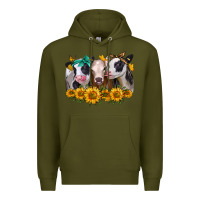 Army Green sunflower heifers Premium Hoodie - Jasminsmagicworld