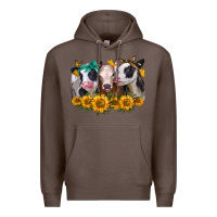 Coffee sunflower heifers Premium Hoodie - Jasminsmagicworld