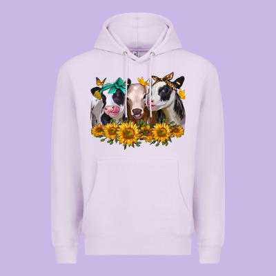 Sunflower Heifers Premium Hoodie Designed By Jasminsmagicworld