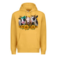 Mustard sunflower heifers Premium Hoodie - Jasminsmagicworld