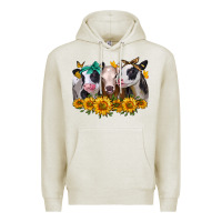Oatmeal Heather sunflower heifers Premium Hoodie - Jasminsmagicworld