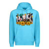 Ocean Blue sunflower heifers Premium Hoodie - Jasminsmagicworld
