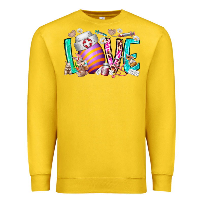 Love Easter Day Nurse Premium Sweatshirt by RacoonDesign | Teevron