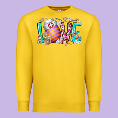 Love Easter Day Nurse Premium Sweatshirt Designed By Racoondesign