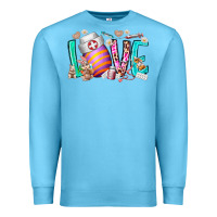Ocean Blue love easter day nurse Premium Sweatshirt - RacoonDesign