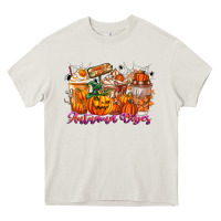 Cream Thanks A Latte Autumn Vibes Heavy Core Tee - CowhideDigitalArt