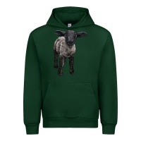 Forest Green suffolk baby sheep Urban Hoodie - LillyAllenDesigns