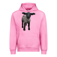 Fuchsia Pink suffolk baby sheep Urban Hoodie - LillyAllenDesigns