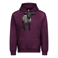 Mauve Wine suffolk baby sheep Urban Hoodie - LillyAllenDesigns