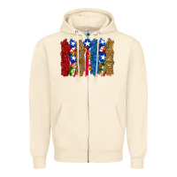 Sandshell puerto rico republic brushstrokes Zipper Hoodie - RanaPortraitStore