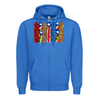 True Royal puerto rico republic brushstrokes Zipper Hoodie - RanaPortraitStore