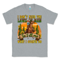 Heather Grey western rodeo Classic Tee - texasbilliewilder
