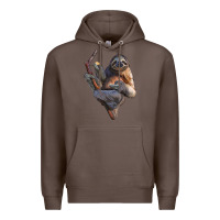 Coffee Sloth Premium Hoodie - LillyAllenDesigns
