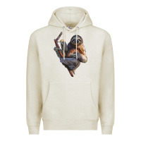 Oatmeal Heather Sloth Premium Hoodie - LillyAllenDesigns