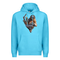 Ocean Blue Sloth Premium Hoodie - LillyAllenDesigns