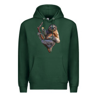 Sports Green Sloth Premium Hoodie - LillyAllenDesigns