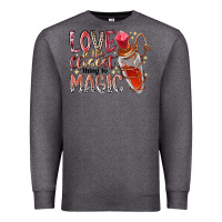 Charcoal Heather love is the closet thing to magic Premium Sweatshirt - RacoonDesign