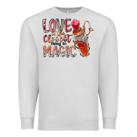 Dove Grey love is the closet thing to magic Premium Sweatshirt - RacoonDesign